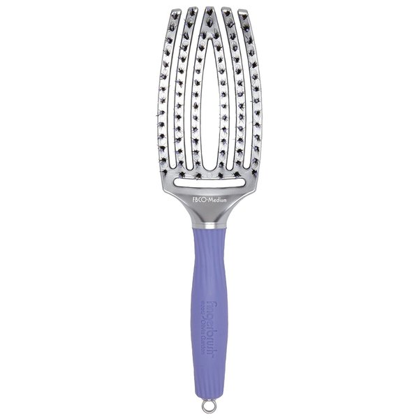 Olivia Garden FingerBrush Scalp-Hugging & Vented Combo Paddle Hair Brush (ionic & 100% boar bristles) FBCO-MD (Medium)