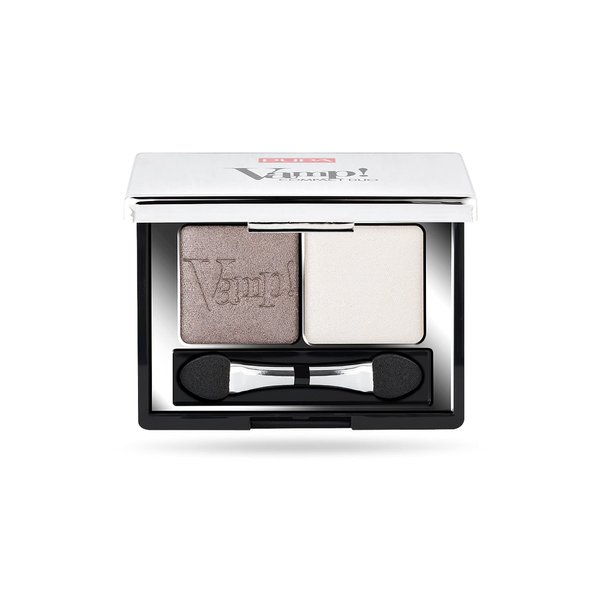 Pupa Milano Vamp! Eyeshadow Compact Duo 008 Cream Taupe - Light, Smooth, Blendable, Cream Compact Shadow - Stunning, Colorful, Pigmented Shade - Paraben-Free Formula - 0.078 oz