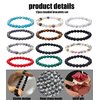 BOMAIL 12Pcs Natural Semi-Precious Gemstones Bracelets -8mm Round Beaded Bracelets for Men Women Reiki Healing Crystals Beads Stretch Bracelet