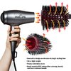 Phillips Brush Mini Monster Vent 5 Poly-Tipped Professional Hair Brush (2.25” Diameter Barrel) - Vented Blowout Hairbrush with Nylon Reinforced Boar Hair Bristles, Beech Wood Handle with Rubber Grip
