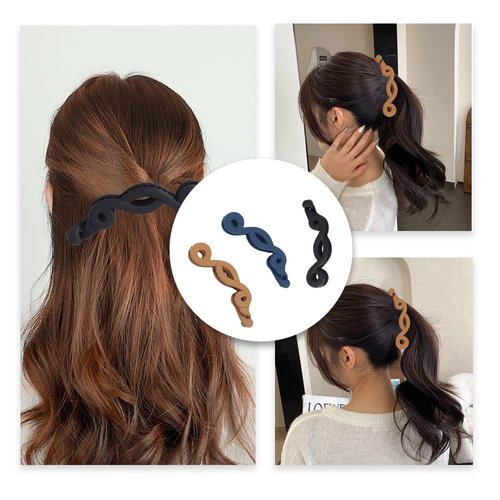 YIOLIBJF 3 Pcs Banana Hair Clips Non-slip Banana Ponytail Maker Holders Flower Banana Hair Barrettes for Women Hair Styling Accessories