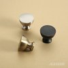 Alzassbg 10 Pack Brushed Antique Brass Cabinet Knobs, 1-1/4 Inch(31.5mm) Diameter Kitchen Cabinet Hardware Flat Round Knobs for Cabinets and Drawers AL6013AB