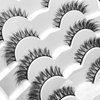 Girapanda False Eyelashes Cat Eye Lashes Natural 13mm Short Dramatic Fake Lashes Fluffy 3D Volume Faux Mink Lashes Wispy Style CHF|7 Pairs