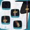 Endea Graduation Double Color Tassel with Gold Date Drop (Rainbow, 2023)
