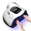 GGUP 320W UV LED Nail Lamp, Professional UV Nail Dryer Light for Gel Nails with 72 Beads, Fast Curing Gel Polish Lamp Auto Sensor 4 Timer Setting Portable Nail Art Drying Tools for Fingernail/Toenail