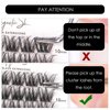 Lash Clusters 144 Pcs Individual Lashes Clusters Eyelash Extensions False Eyelashes DIY Wispy Fluffy Lash Extension Reusable False Eyelashes Natural Look Mix 10-16mm C D Curl-DM27