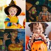 65 Pieces Glow Halloween Tattoos for Kids, Luminous Halloween Party Supplies, Glow In Dark Halloween Decorations, Trick or Treat Skeletons, Ghosts, Pumpkins, Witch Temporary Tattoo Stickers
