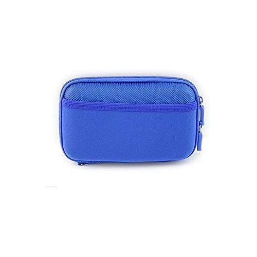Nylon Hard Shell James Diabetes Compact Case for Glucose Meter Test Strips Lancing Device. (Blue)