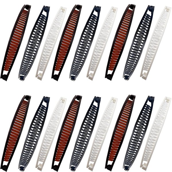 ROYHOO 18PCS Banana Clip Clincher Combs Banana Combs Fishtail Fish Hair Lady Fish Shape Ponytail Banana Clip Girls Long Women Clamp Accessory for People with Less Hair