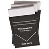 TheDapperTie - Men's White Cotton Extra Thick Flat Pre Folded Pocket Square on Card