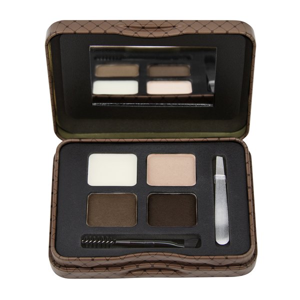 L.A. Girl Inspiring Brow Kit, Dark and Defined (Dark), Brow Wax 0.035 oz., Brow Powder 0.15 oz., Includes Tweezers and Dual Ended Brush with Spoolie