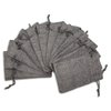 12-Pack 4x6 Natural Burlap Gift Bags w. Drawstring (Cool Grey, Small) for Party Favors, Presents or DIY Craft by TheDisplayGuys