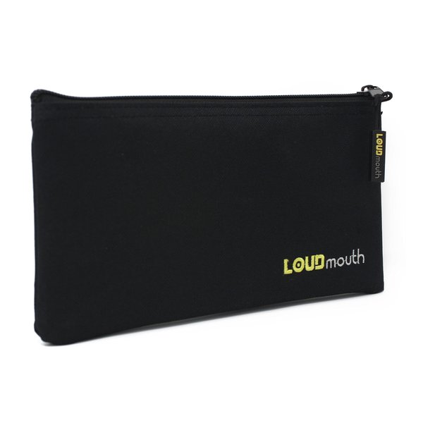Loudmouth Zippered Pouch for Handheld Wired Microphones | Mic Bag | 9.25" x 5" (1 Pack)