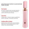 Pink Nail Lacquer Shaker, Nail Polish Mixer, Portable Electric Eyelash Glue Shaker with 2 Connectors and 8 Sizes of Caliber Liquid Evenly Mixer for Eyelash Extension Lash Glue Ink