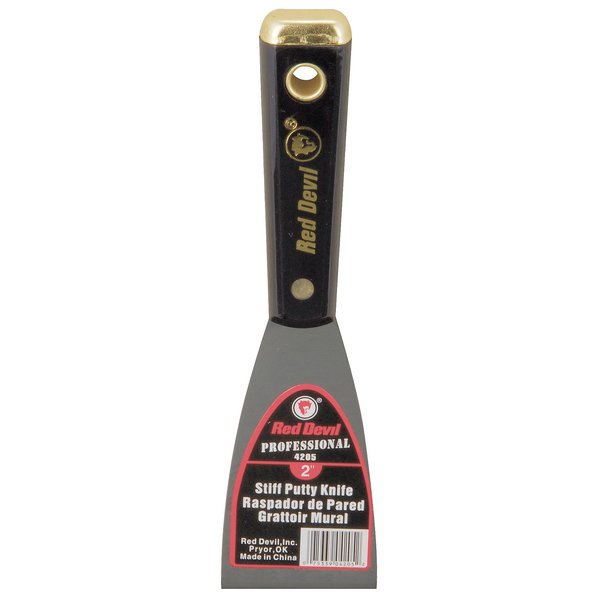 Red Devil 4205 2" Stiff Putty Knife, Silver