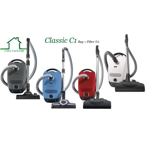 10 GN Bags Compatible with Miele Classic C1 - Complete C2 - Complete C3 - S2 - S5 - S8 - [S800 - S858] - [S600-S658] - [S400i - S456i] Canister Vacuum Cleaners. Includes 4 Filters 3D Technology.