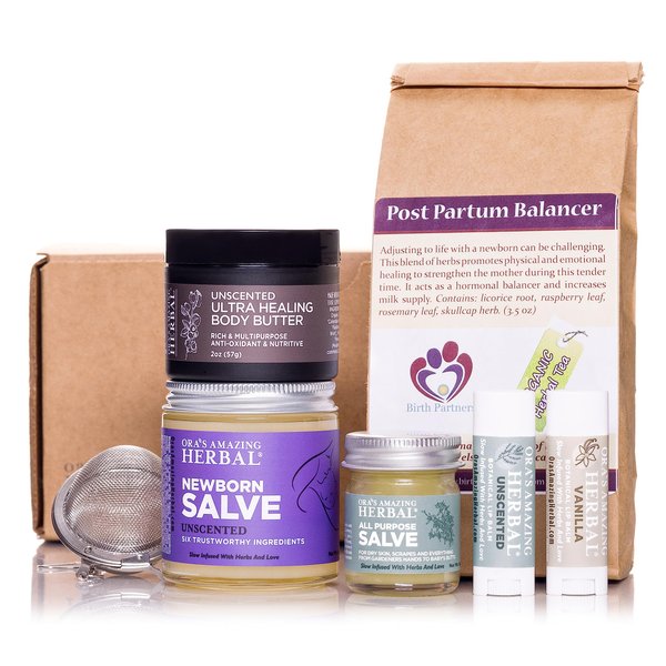 New Mama Gift, Natural Postpartum Care, Postpartum Care Package, Natural Baby Gifts, Natural Skin Care for New Baby and Mother, Postpartum Tea, New Mom Gifts, Ora's Amazing Herbal