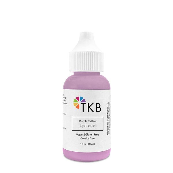 TKB Lip Liquid Color | Liquid Lip Color for TKB Gloss Base, DIY Lip Gloss, Pigmented Lip Gloss and Lipstick Colorant, Made in USA (1floz (30ml), Purple Taffee)