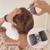Black Adjustable Elastic Hair Comb,Stretchy Double Comb Hair Clip,No Crease Hair Pins Double Slides Hairpins Combs Women Hair Styling Accessories Hair Care Styling Tools and Appliances