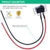 Twidec/10Pcs Rocker Switch AC 6A/250V 10A/125V SPST 2 Pins 2 Position ON/Off Car Boat Square Black Rocker Switch Toggle with Pre-soldered Wires KCD1-X-F