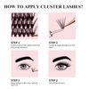 Lash Clusters Individual Lashes Cluster Mixed Tray D Curl Lash Clusters DIY Eyelash Extensions Individual Cluster Lashes Self-application at Home (40D-0.07D,8-16mm)