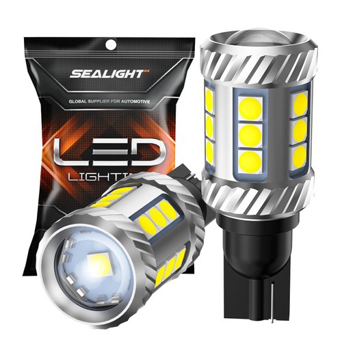 SEALIGHT [2023 New Upgrade 912 921 LED Bulbs, W16W 906 904 902 LED Bulb Reverse Light T15 Backup LED Light Bulb, 1800Lumens Super Bright Light 6000K Xenon Cool White, Pack of 2