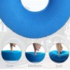 Shineyid Donut Pillow, Inflatable Donut Cushion for Tailbone Pain,Hemorrhoid Seat Cushion (15" Light Blue, Air Pump Included)