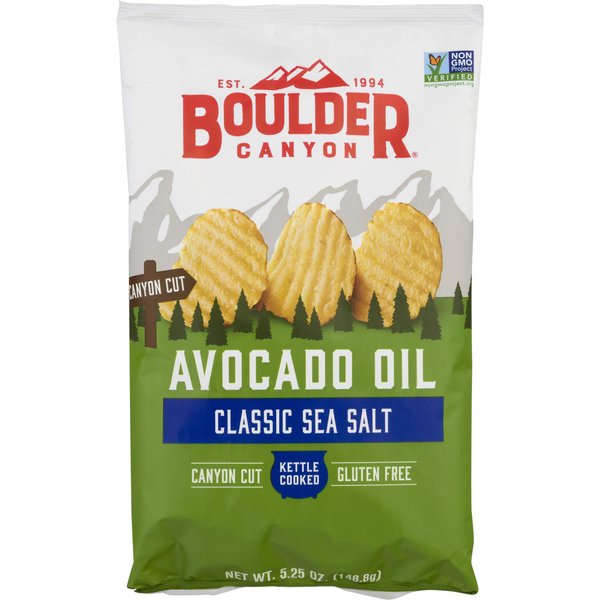 Boulder Canyon, Chips Potato Avocado Oil Sea, 5.25 Ounce