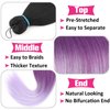 Unionbeauty 26 Inch Black to Purple Ombre Braiding 2Packs Pre Stretched Crochet Braid Kanekalon Easy Braid Hair Extensions Synthetic Braiding Hair for Goddess Box Braids Yaki Texture Hot Water Setting