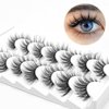 Doladaes False Eyelashes Mink Lashes Fluffy, Wispy Lashes Natural, Fluffy Lashes Wispy, Natural Fake Lashes, Eye Lashes Pack Natural Lash Strips 7 Pairs