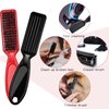Patelai 30 Pcs Blade Clipper Cleaning Brush Scrub Brush Barber Fade Brush Trimmer Cleaning Brush Nylon Hair Styling Brush Tool for Men (Black, Red)