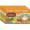 Celestial Seasonings Herbal Tea, Vermont Maple Ginger, Caffeine Free, 20 Count (Pack of 6)