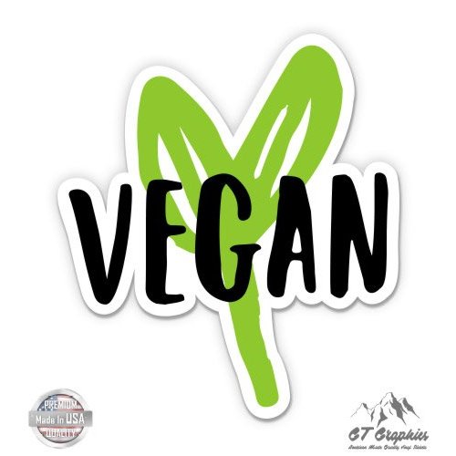 GT Graphics Express Vegan - 20" - Large Size Vinyl Sticker - Outdoor Indoor Decor