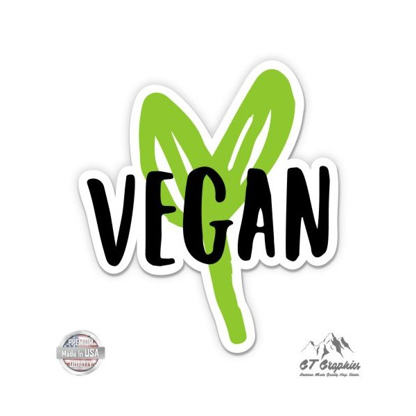 GT Graphics Express Vegan - 20" - Large Size Vinyl Sticker - Outdoor Indoor Decor