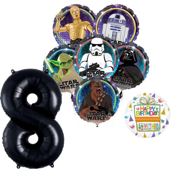 Anagram Star Wars 8th Birthday Party Supplies Balloon Bouquet Decorations