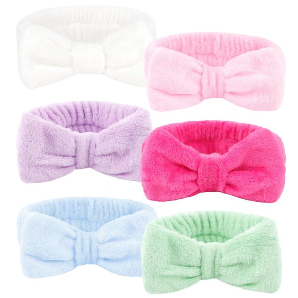 Ondder Skincare Spa Makeup Headband for Washing Face Terry Cloth Face Wash Headband Head Band for Skin Care Soft Make Up Headbands Bow Hair Band for Women Girls Spa Hair Accessories for Spa Party
