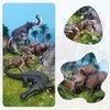 Fantarea Prehistoric Ancient Animal Model Figures Playset 5 PCS Mammoth Woolly Rhino Crocodile Figurines Party Favors Supplies Cake Toppers Decoration Collection Toys for Boys Girls Kid Toddlers
