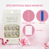 Generic 24Pcs Square Press on Nails Short Silver Glitter Fake Nails Shine Full Cover False Nails Acrylic Stick on Nails Acrylic Reusable Artificial Nails for Women Girls Glue on Nails