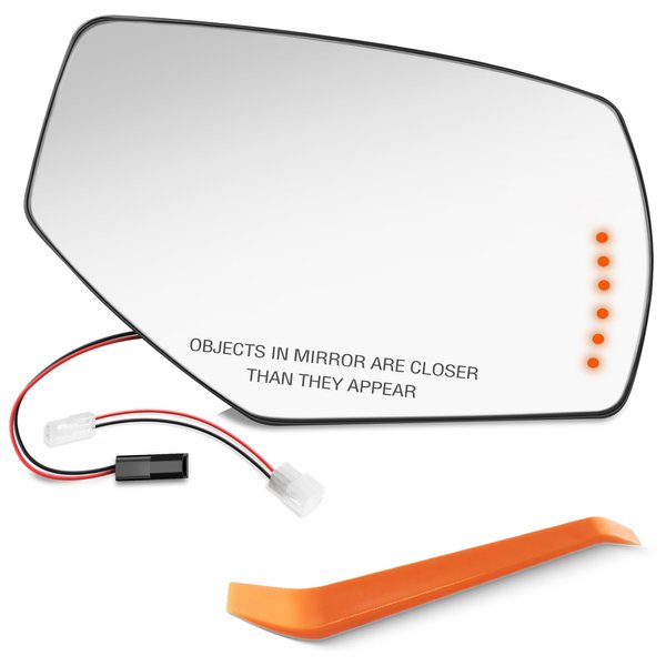 SNEMEEY Passenger Side Mirror Replacement for 2014-2017 Chevy Silverado 1500 2500HD 3500HD, 2015 2016 2017 GMC Sierra 1500 2500 HD 3500 HD - Mirror Glass with Turn Signal, Right Heated, GM1325146