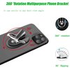 Finger Ring Holder Stand Car Air Vent Mount Compatible with Apple iPhone 16/Pro/Max/Plus, 3-in-1 Kickstand Swivel Zinc Alloy
