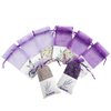 Sachet Empty Bags Linen Fabric Bags Organza Gauze Bags for Lavender, Spice and Herbs (12pcs Purple Drawstring Bag)
