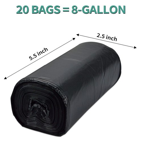Sailortenx 80/60/20 Portable Camping Toilet Bags 100% Compostable 8 Gallon Use with 5 Gallon Bucket Toilet, Camp Toilet Waste Bags, Disposable Biodegradable Poop Bags for Outdoor Camping