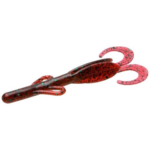 Zoom Bait Baby Brush Hog Bait-Pack of 12 (Red Bug, 5 1/2-Inch)