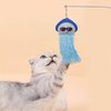 Andiker Cat Wand Toy, 35 Inches Flexible Cat Stick with Cute Jellyfish Cat Wand Replacement Cat Teaser Toy Sturdy Interactive Cat Toy for Indoor Cats to Chase Pounce Entertain (Yellow)