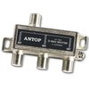 ANTOP 3-Way Coaxial Cable Splitter 2GHz- 5-2050MHz Worked with Satellite, HDTV, Antenna Signal- All Port Power DC Power Passing, Silver Plated and Corrosion Resistant