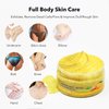 Turmeric AHA Facial Scrub Exfoliator for Black Pore, Vitamin C Body Scrub Exfoliator for Butt Acne, Back Excess Sebum/Oil, Inner Thigh/Elbow/Foot Dead Skin Cells, Ingrown Hair, Body Care-7.06 OZ/200 G