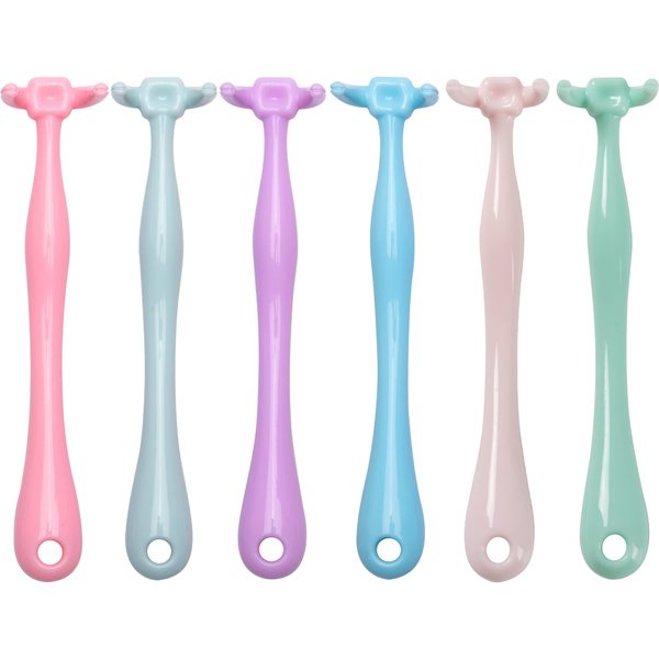 YaPoola Design Colorful Floss Holder Reusable Dental Floss Handle Adults and Kids NO-Waste Floss Picksfloas Holder Flosser (PinkBlueGreenYellowPurpleLightpink)