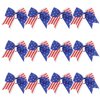 8 Inch Cheerleader Bows Ponytail Holder Cheerleading Bows Independence Day Hair Tie(America Flag)