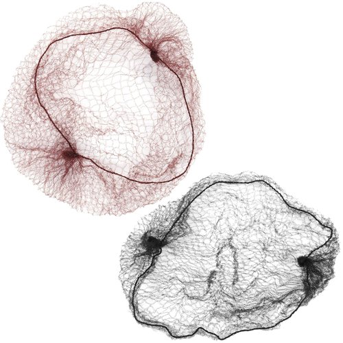 HAKZEON 400 PCS 20 Inch 50CM Hair Nets, Invisible Hair Net for Food Service, Black and Brown Elastic Mesh Wig Nets for Hairstyling Bun Ballet Dancer Stewardess Kitchen