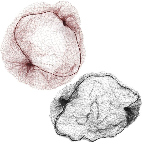 HAKZEON 400 PCS 20 Inch 50CM Hair Nets, Invisible Hair Net for Food Service, Black and Brown Elastic Mesh Wig Nets for Hairstyling Bun Ballet Dancer Stewardess Kitchen